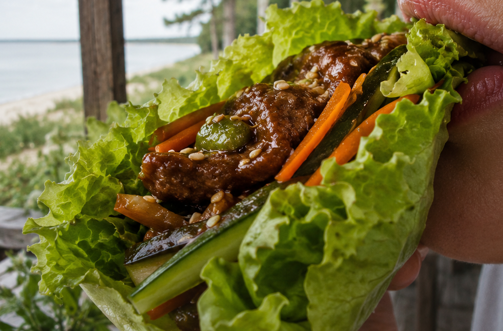 Hot Day Korean Beef Lettuce Wraps