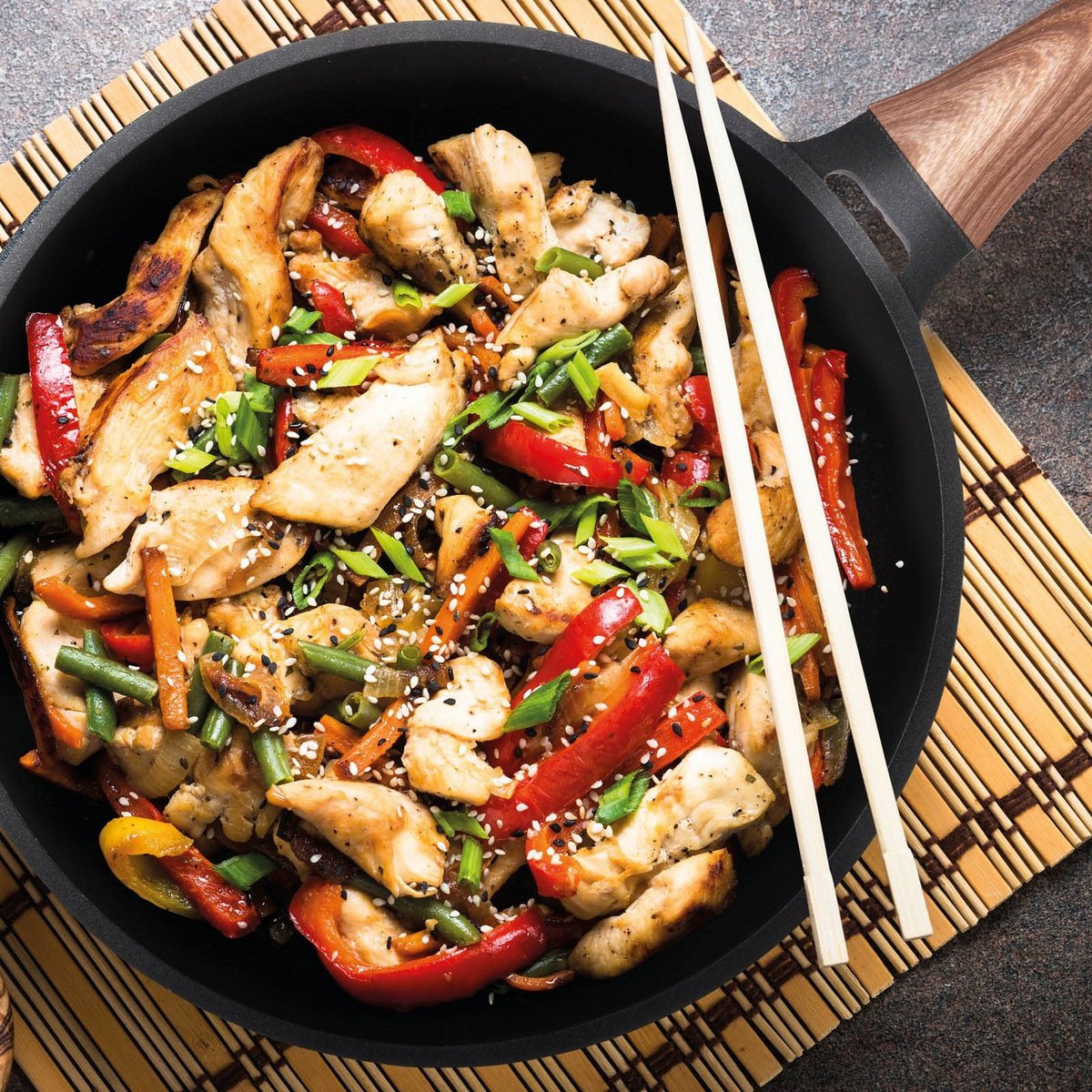 ROSMARINO Black Line wok pan 30 cm