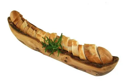 OLIVENHOLZ-ERLEBEN Rustic olive wood bread bowl