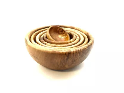 OLIVENHOLZ-ERLEBEN Round bowl set (6 pcs.)