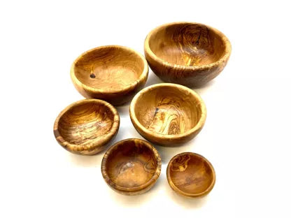 OLIVENHOLZ-ERLEBEN Round bowl set (6 pcs.)