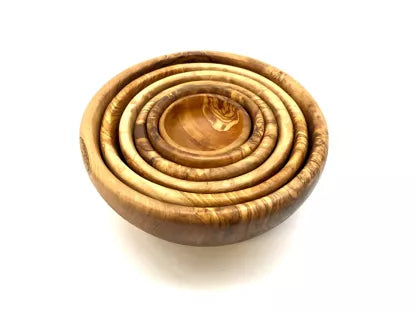 OLIVENHOLZ-ERLEBEN Round bowl set (6 pcs.)