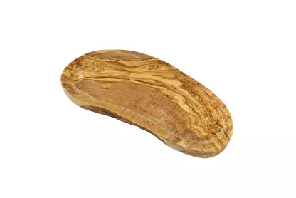 OLIVENHOLZ-ERLEBEN Rustic steak board with juice groove & without handle, olive wood
