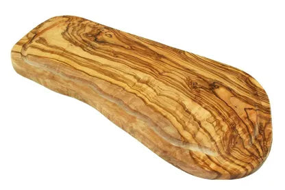 OLIVENHOLZ-ERLEBEN Rustic steak board with juice groove & without handle, olive wood