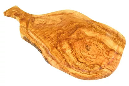 OLIVENHOLZ-ERLEBEN Carving board with juice groove & handle, olive wood