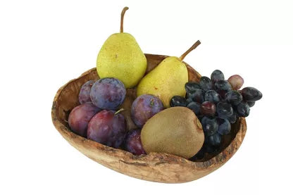 OLIVENHOLZ-ERLEBEN Fruit bowl with rustic edge, olive wood