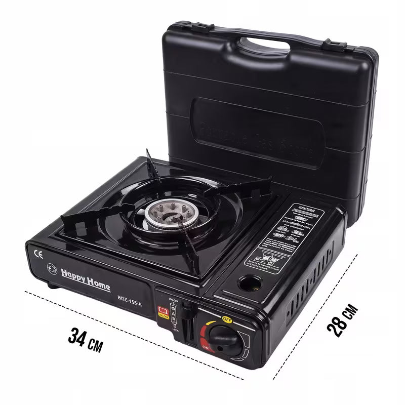 HH Portable Gas Stove 2200 W with Carrying Case and Adapter