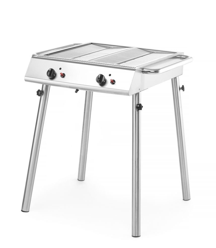 HENDI Xantos gas grill with detachable legs and dual burners