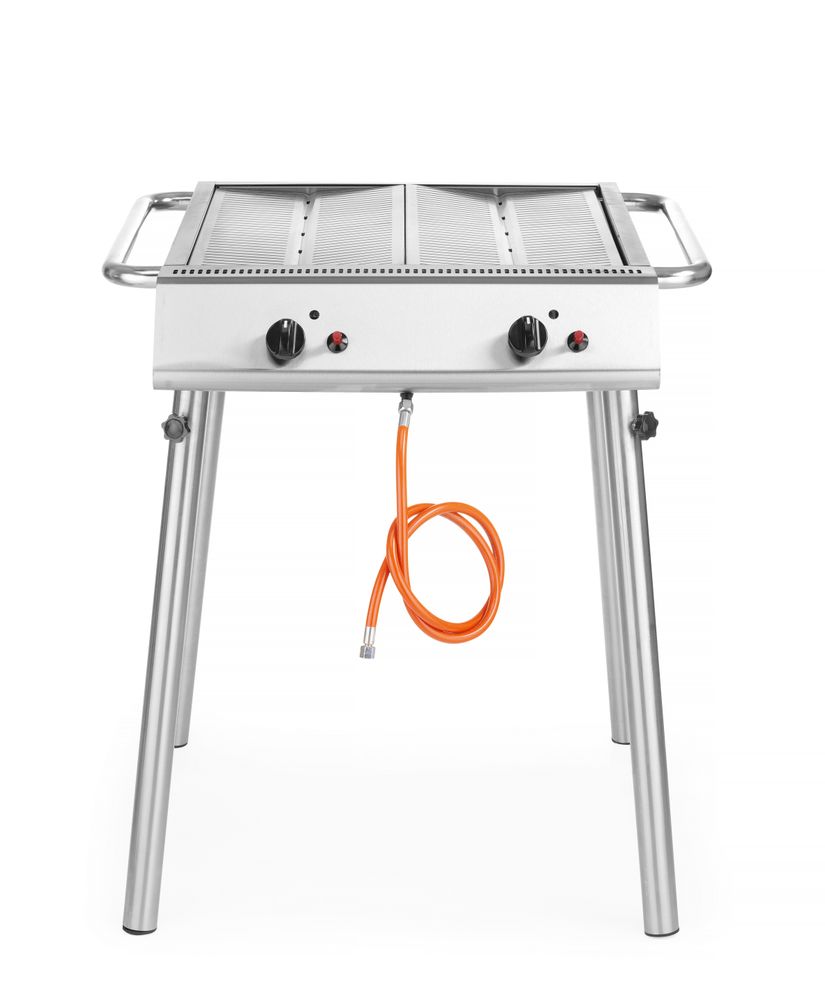 HENDI Xantos gas grill with detachable legs and dual burners