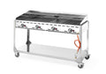 HENDI Green Fire professional gas grill with 4 burners on wheeled base
