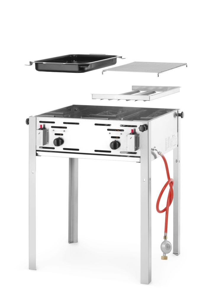 HENDI Roast-Master Maxi 50/50 dual surface gas grill