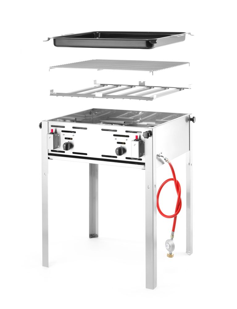 HENDI Grill-Master Maxi professional gas grill with roasting tray