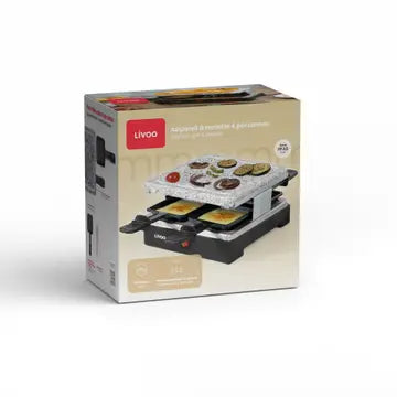 LIVOO Raclette grill for 4 granite
