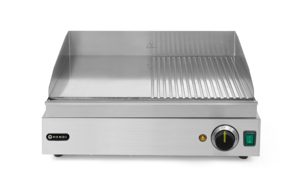 HENDI Griddle Half Ribbed Profi Line, 1/2 Flat 1/2 Ribbed