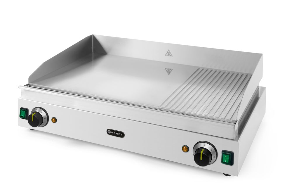 HENDI Griddle Profi Line, 2/3 Flat 1/3 Ribbed, 3500W