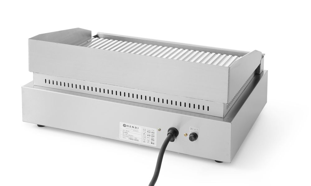 HENDI Griddle Ribbed Profi Line, Entirely Ribbed, 2400W
