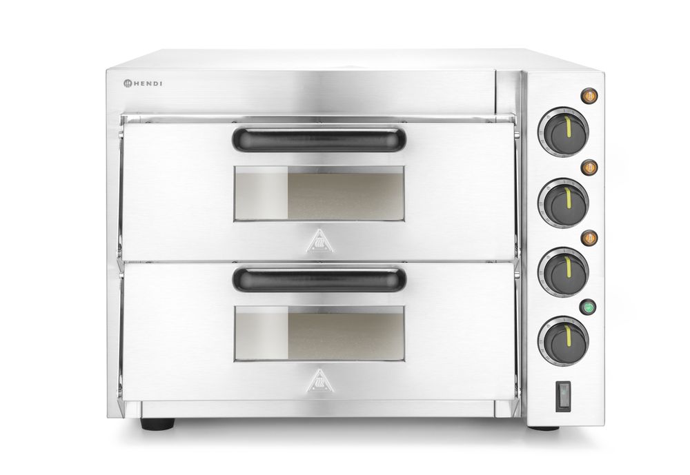 HENDI Double Deck Pizza Oven Silver, 3000W