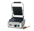 HENDI Contact Grill Single Version, Ribbed Top and Smooth Bottom, 1800W