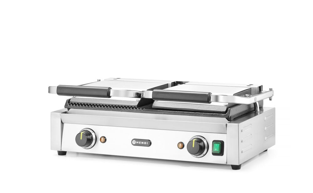 HENDI Contact Grill Double Version, Half Smooth, Half Ribbed