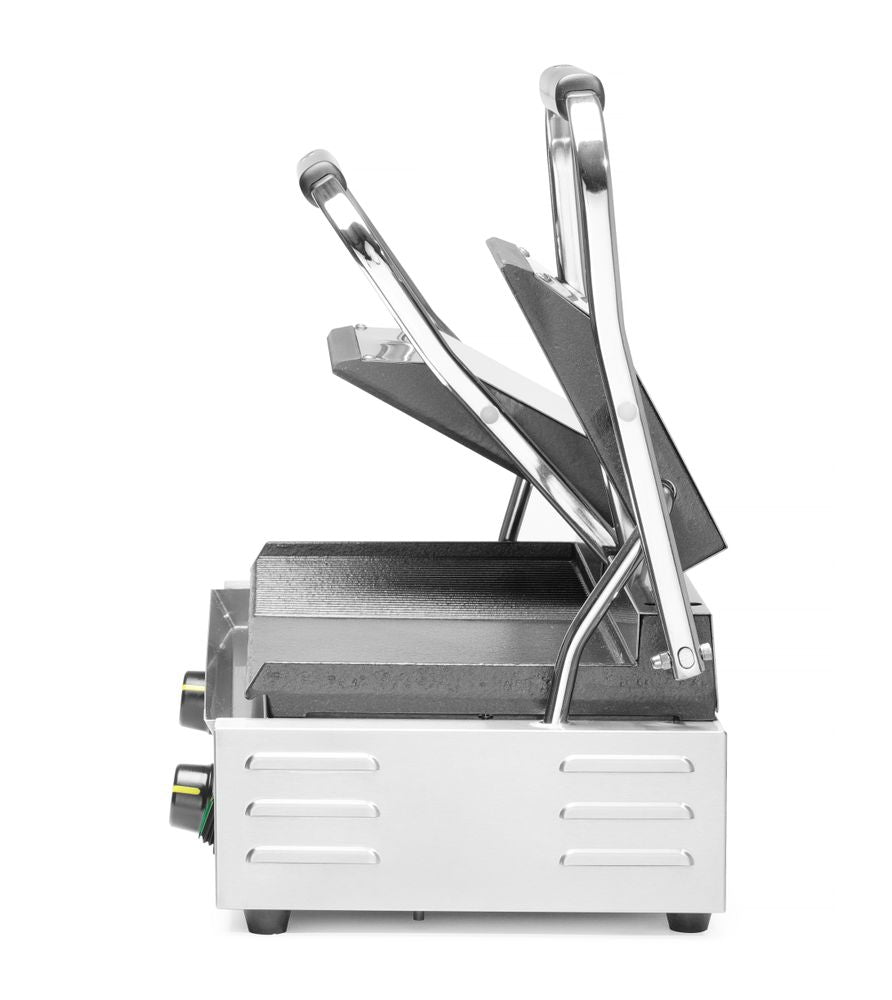 HENDI Contact Grill Double Version, Half Smooth, Half Ribbed