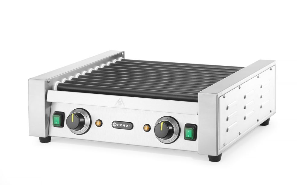 HENDI Sausage Rolling Grill Two Zones, 14 Rollers