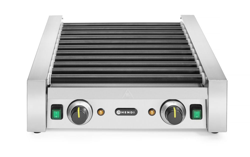 HENDI Sausage Rolling Grill Two Zones, 14 Rollers