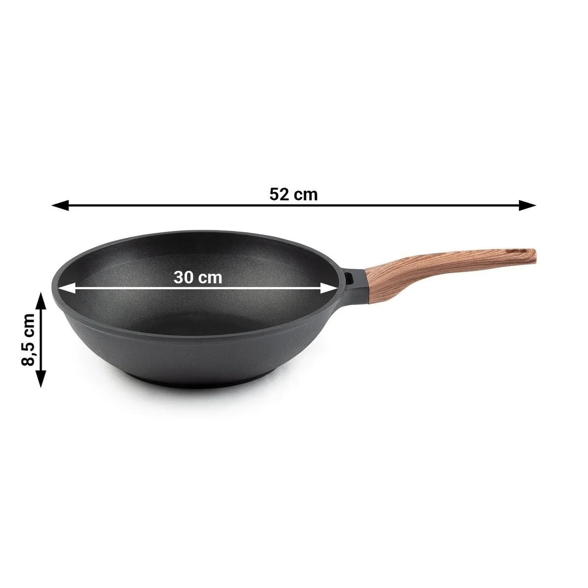 ROSMARINO Black Line wok pan 30 cm