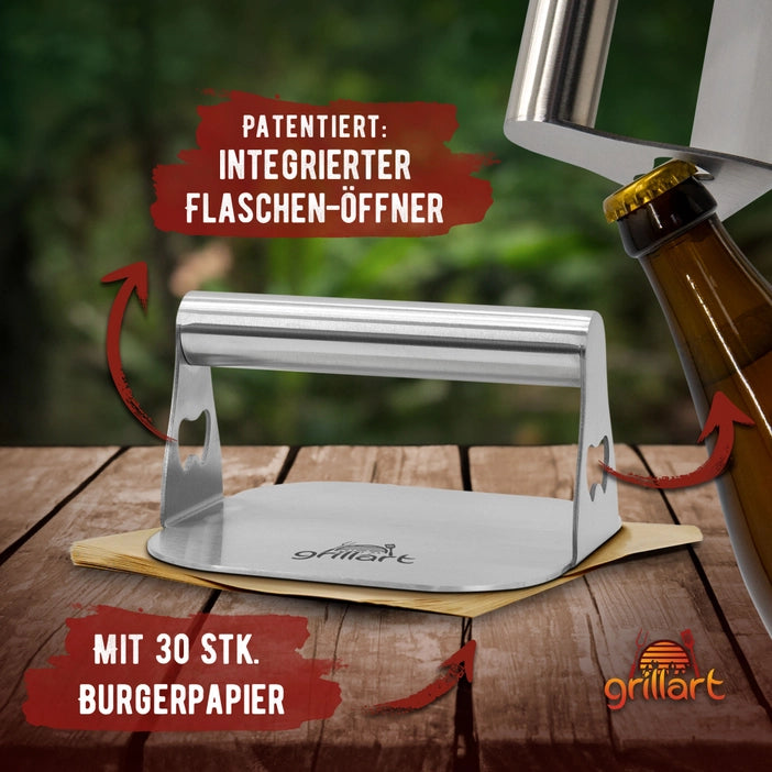 GRILLART Premium burger press made of high-quality stainless steel