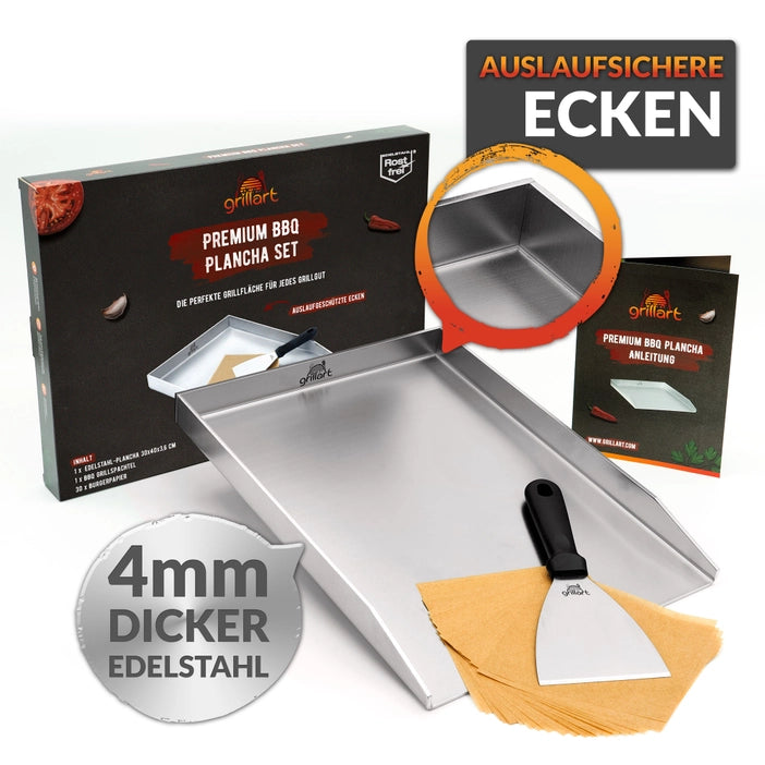 GRILLART Premium plancha grill plate made of high-quality stainless steel