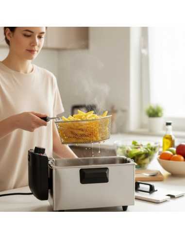 HAEGER Deep & Go electric fryer with stainless steel bowl 3L 2000W
