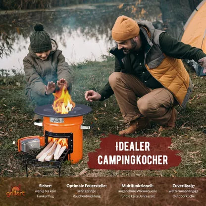 GRILLART Rocket Furnace “Powertrain I” Outdoor Rocket Stove