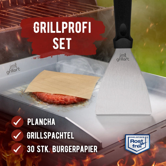 GRILLART Premium plancha grill plate made of high-quality stainless steel