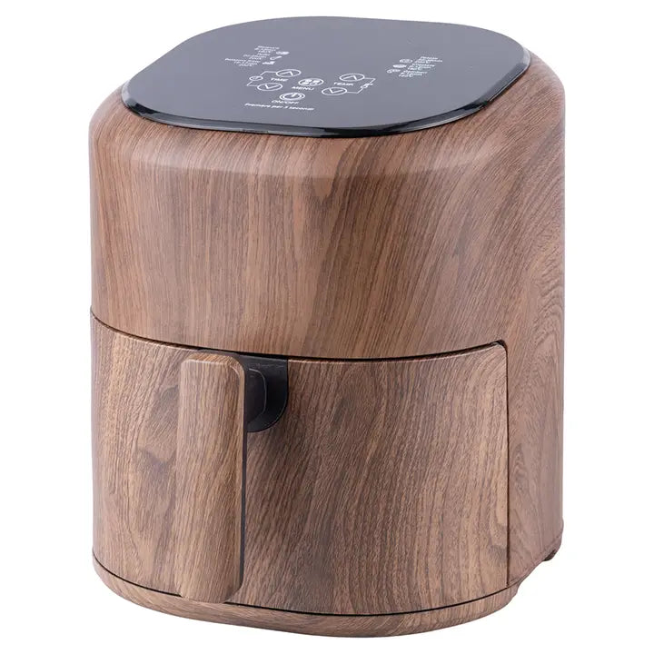 VDE DIGITAL Air Fryer 5L 1200W Wood – digital air fryer in wood design