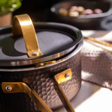 VARGEN & THOR Arvet.Viggo 1.6L saucepan matte black + brass
