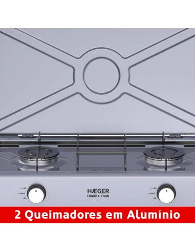 HAEGER Double Cook gas stove with 2 burners