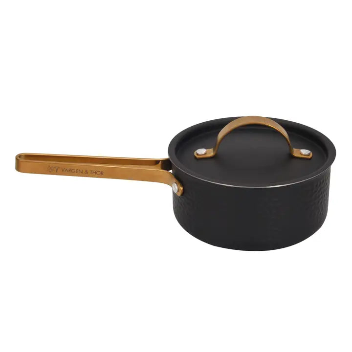 VARGEN & THOR Arvet.Viggo 1.6L saucepan matte black + brass