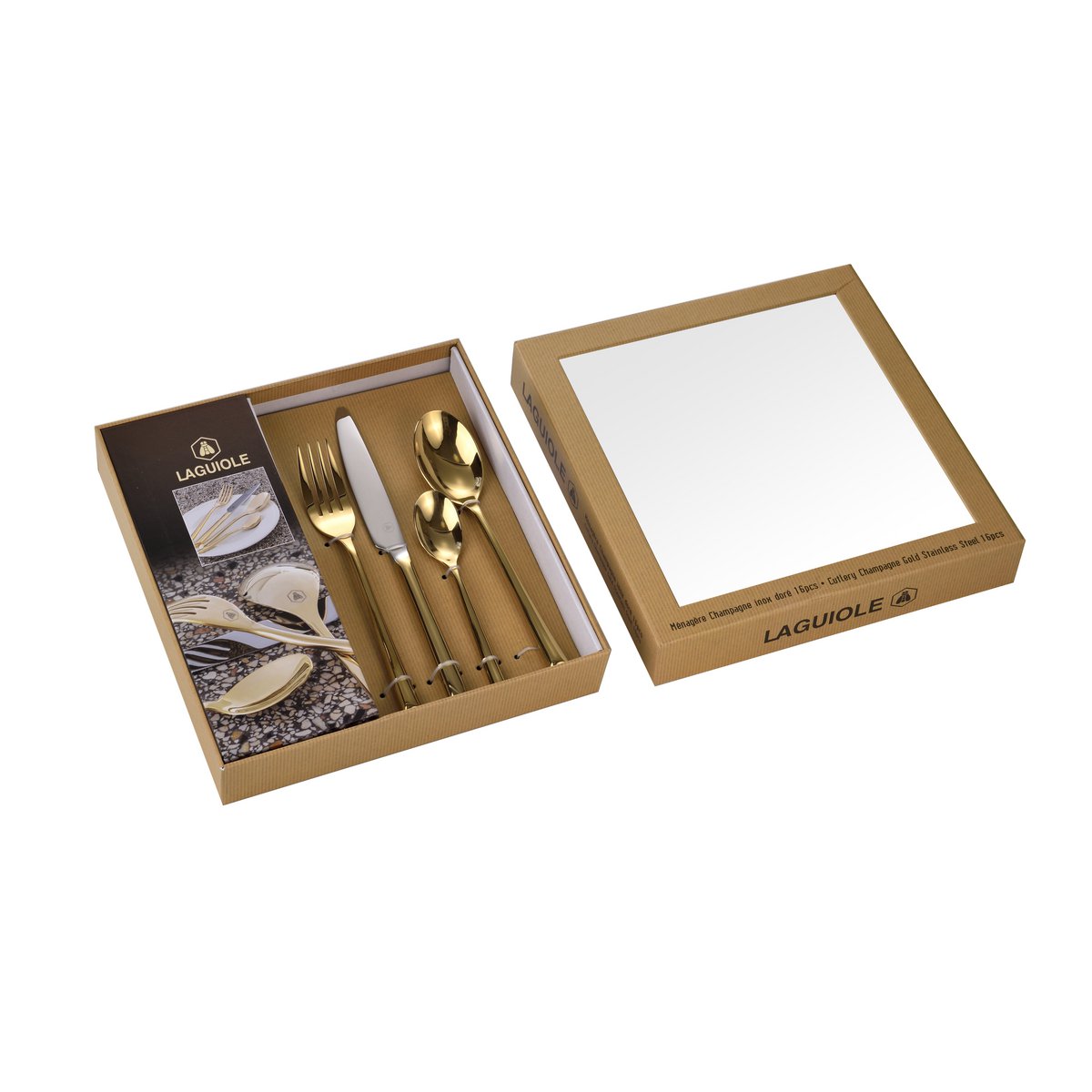 LAGUIOLE Cutlery set 16 pcs in gold finish