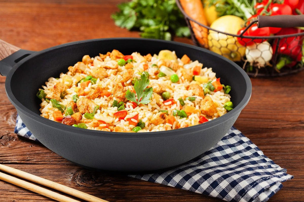 ROSMARINO Black Line wok pan 30 cm