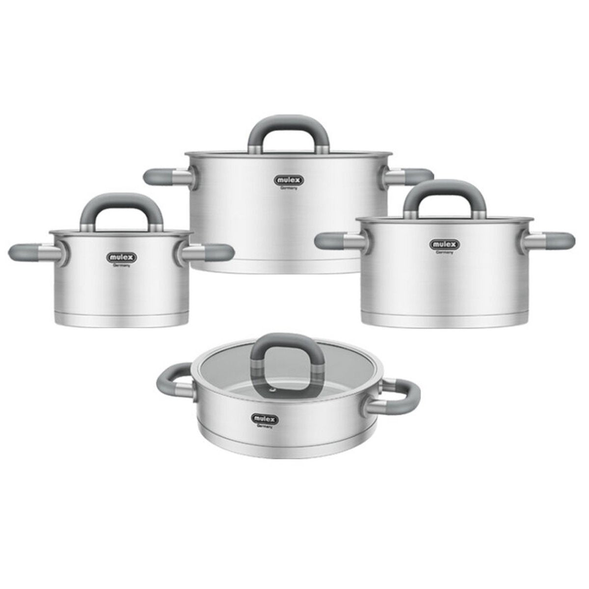 MULEX Lugano stainless steel pot set + serving pan 24 cm