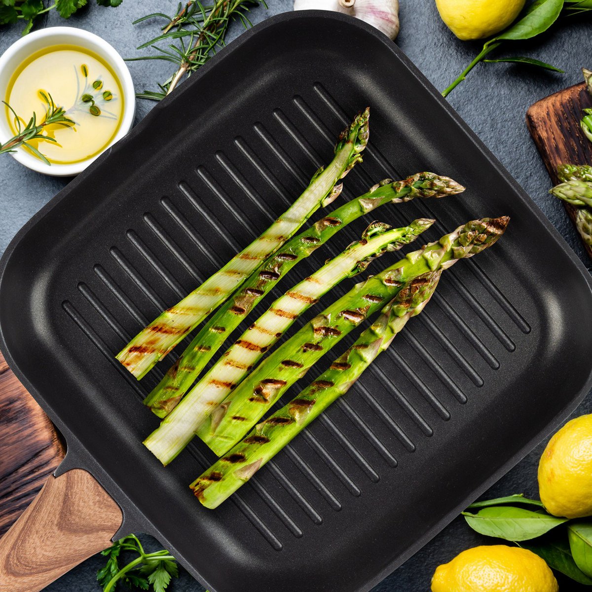 ROSMARINO Black Line grill pan 28 cm