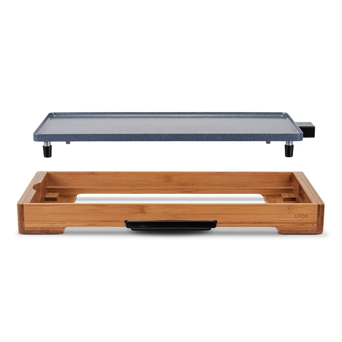 LIVOO Bamboo plancha with ceramic coating