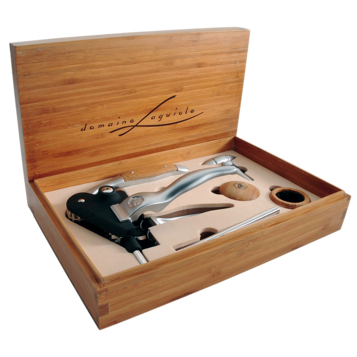 LAGUIOLE Deluxe wine set with 6 accessories in gift box