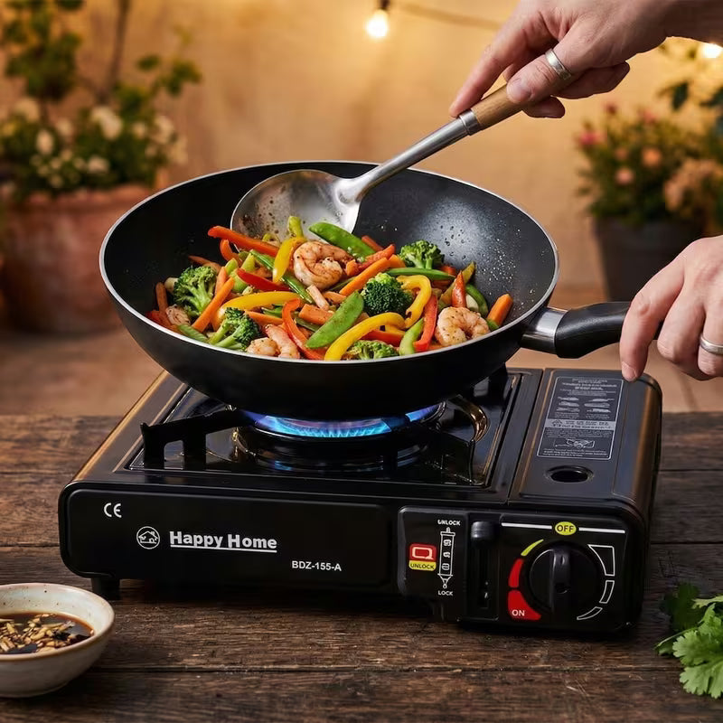 HH Portable Gas Stove 2200 W with Carrying Case and Adapter