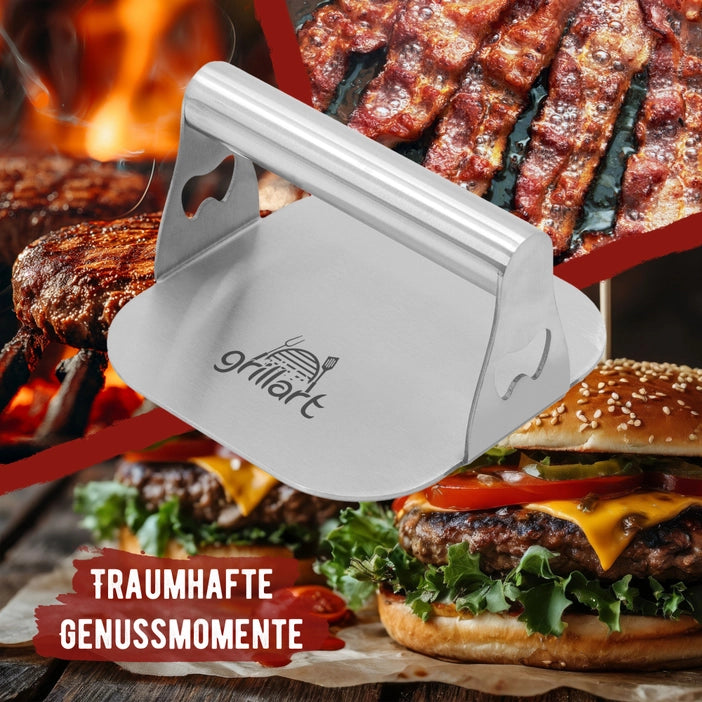 GRILLART Premium burger press made of high-quality stainless steel