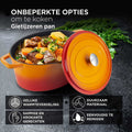 ROSMARINO Cast Iron Oval Pan 31 cm Orange