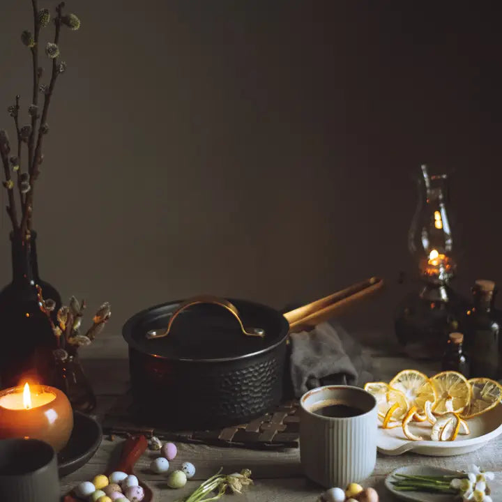 VARGEN & THOR Arvet.Viggo 1.6L saucepan matte black + brass