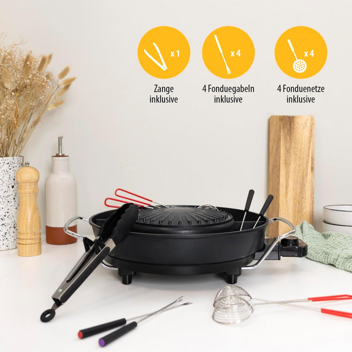 TRISTAR Korean grill and hot pot 36 cm 1800 W