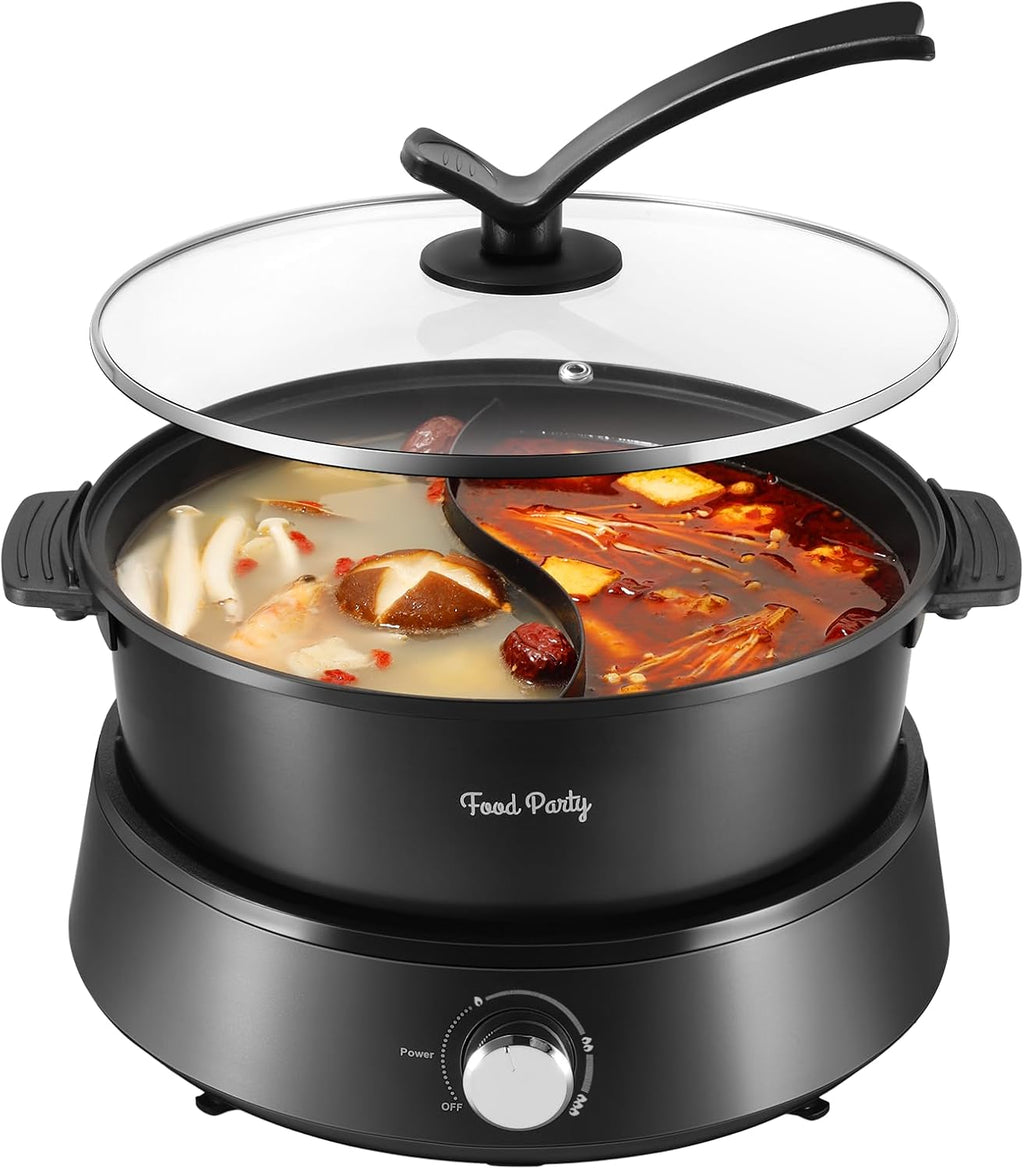 FOOD PARTY Electric hot pot 4L double sided 1350 W