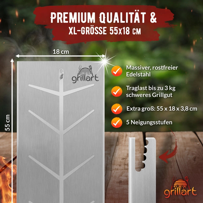 GRILLART Premium Flame-Grilled Salmon Board Made of Stainless Steel