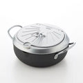 YOSHIKAWA GOGI tempura pan with lid and built-in thermometer, 20 cm